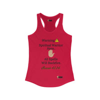 Spiritual Warrior Warning Women's Racerback Tank-KVOM