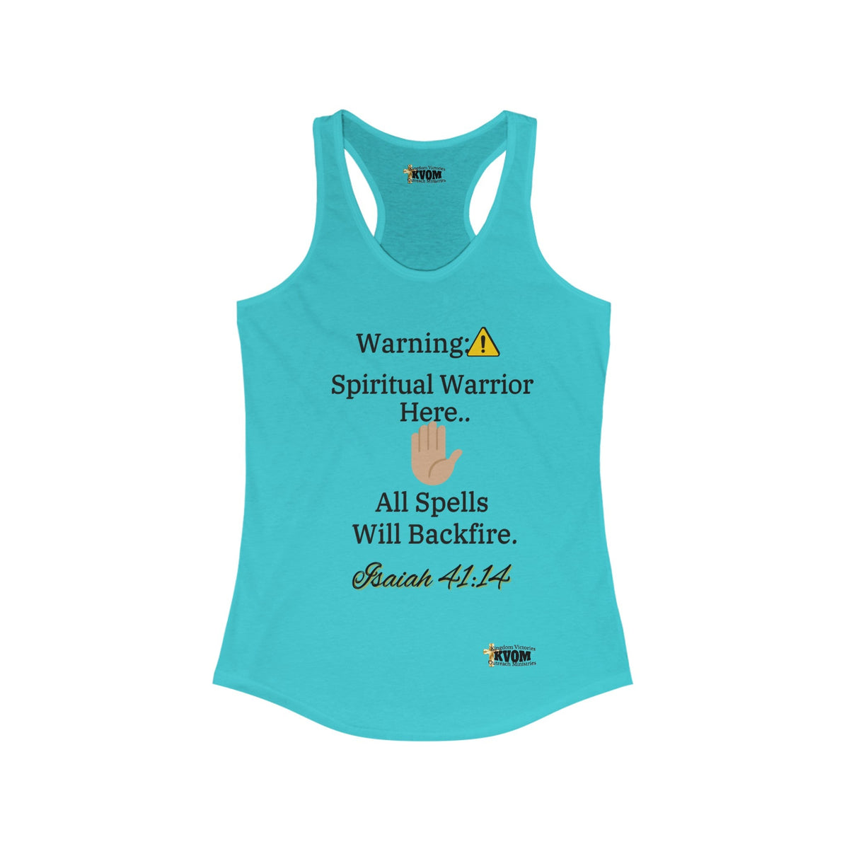 Spiritual Warrior Warning Women's Racerback Tank-KVOM