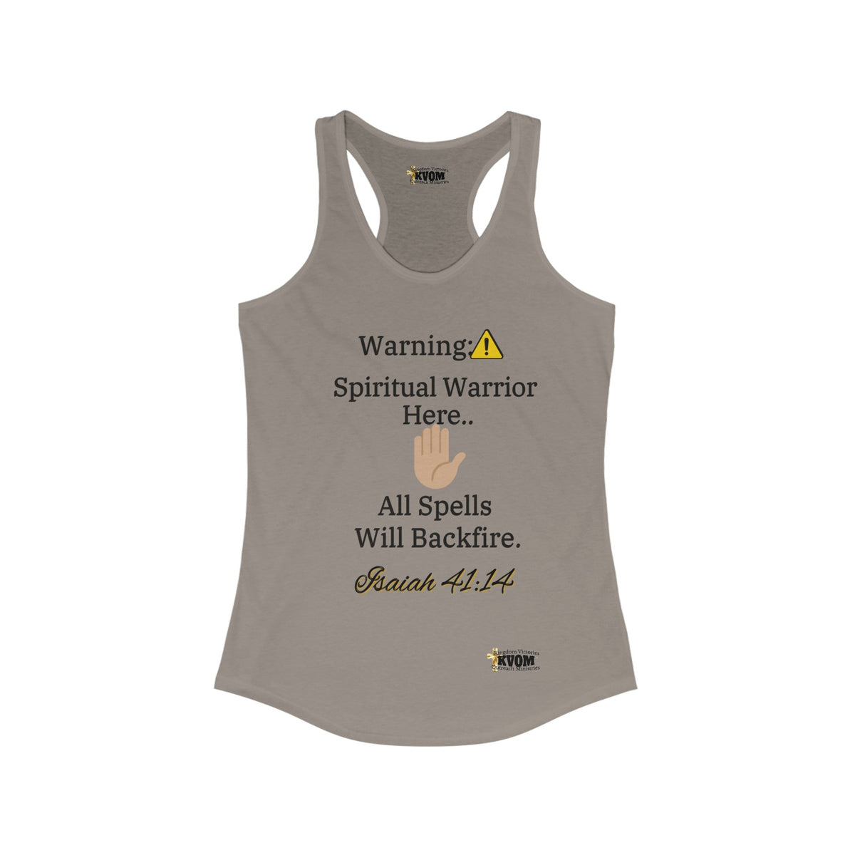 Spiritual Warrior Warning Women's Racerback Tank-KVOM