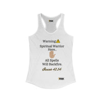 Spiritual Warrior Warning Women's Racerback Tank-KVOM