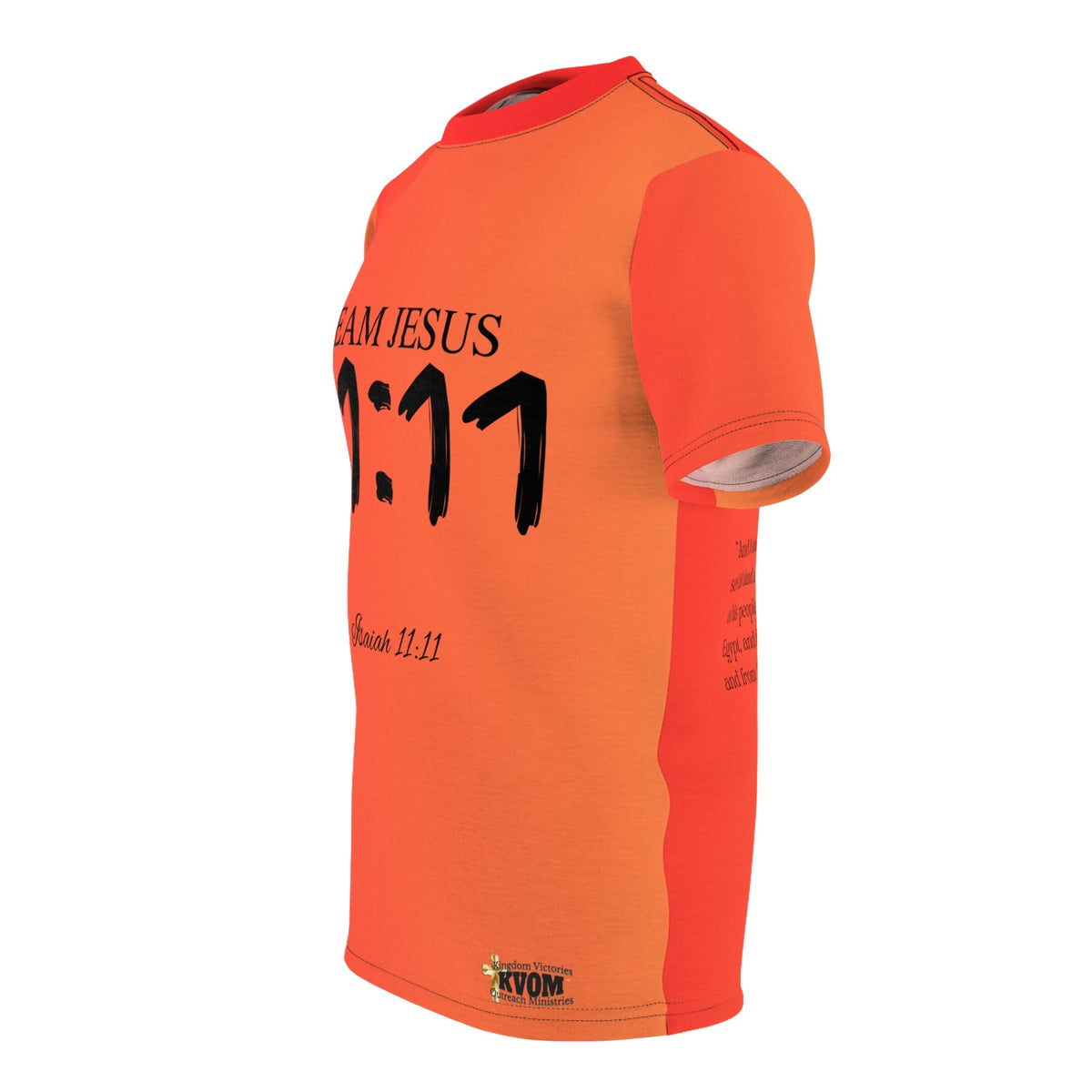 Team Jesus 11:11 Unisex T-Shirt Gradient Orange-KVOM