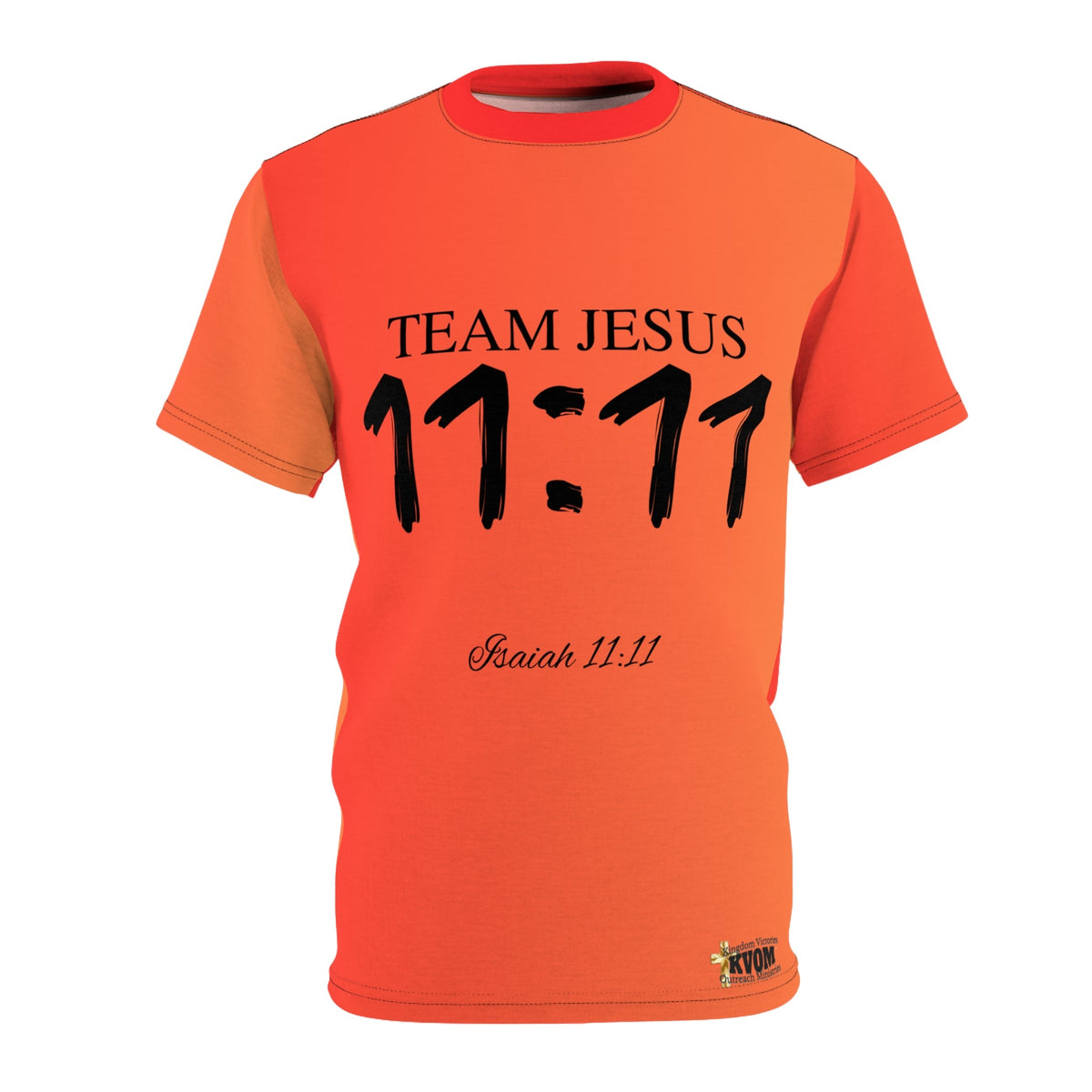 Team Jesus 11:11 Unisex T-Shirt Gradient Orange-KVOM