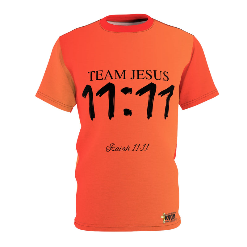 Team Jesus 11:11 Unisex T-Shirt Gradient Orange-KVOM