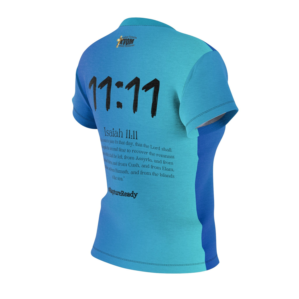 Team Jesus 11:11 Women's Fitted Shirt Gradient Blue-KVOM