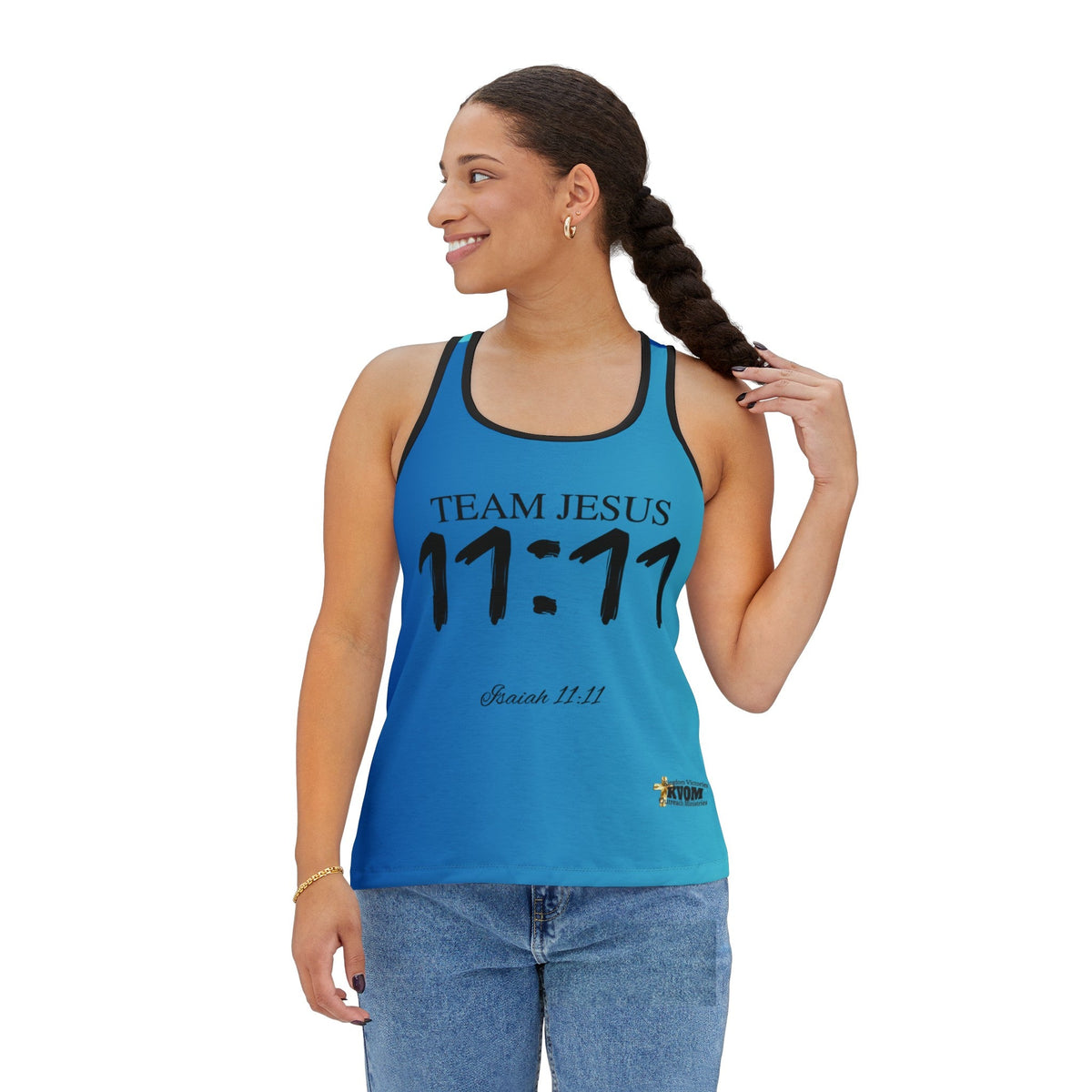 Team Jesus 11:11 Women's Tank Top Gradient Blue-KVOM