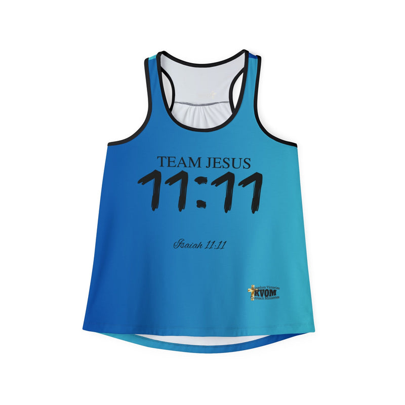 Team Jesus 11:11 Women's Tank Top Gradient Blue-KVOM