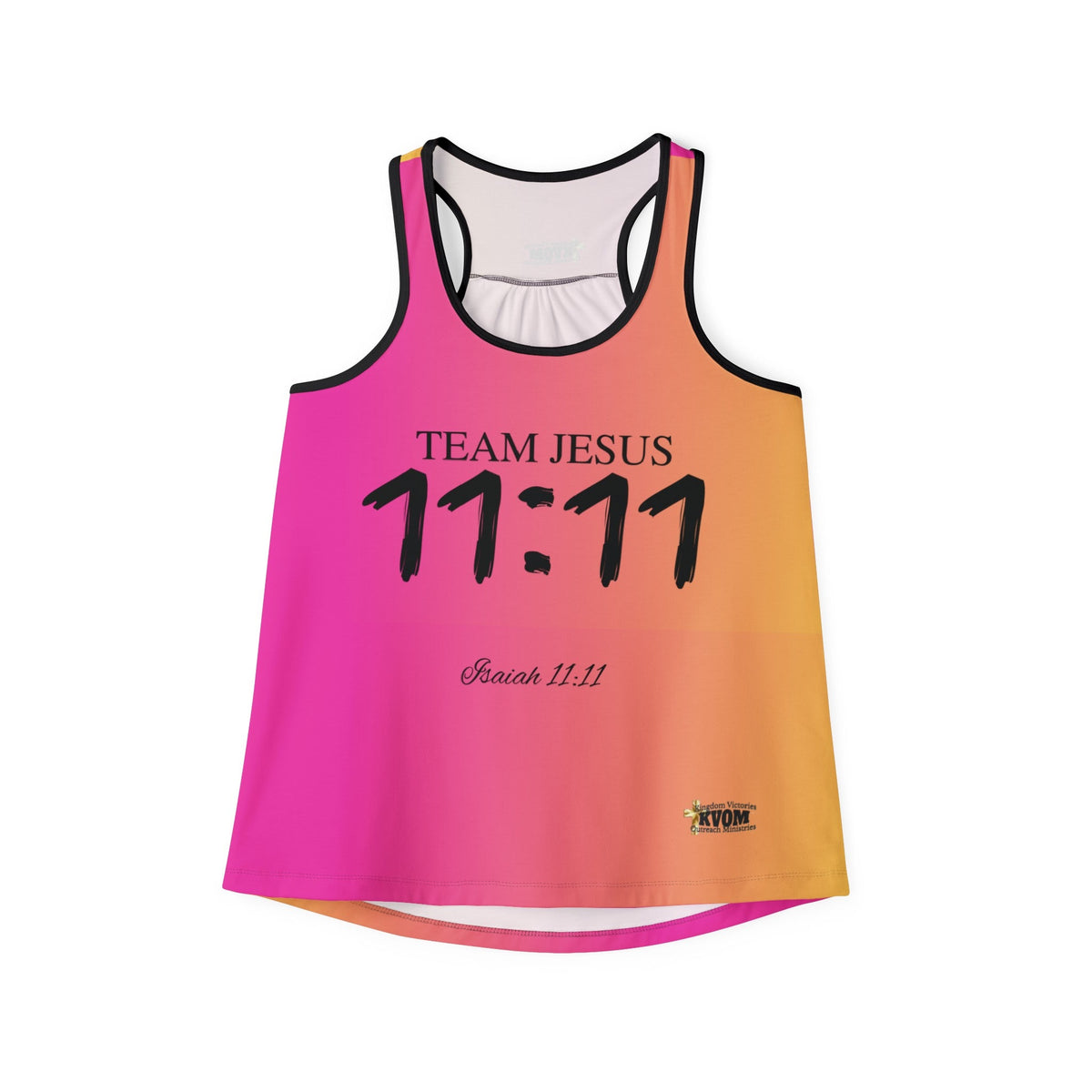 Team Jesus 11:11 Women's Tank Top Gradient Pink Orange-KVOM