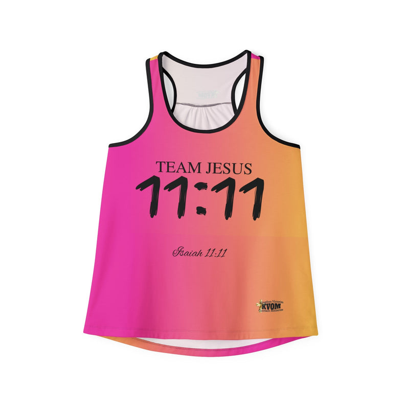 Team Jesus 11:11 Women's Tank Top Gradient Pink Orange-KVOM