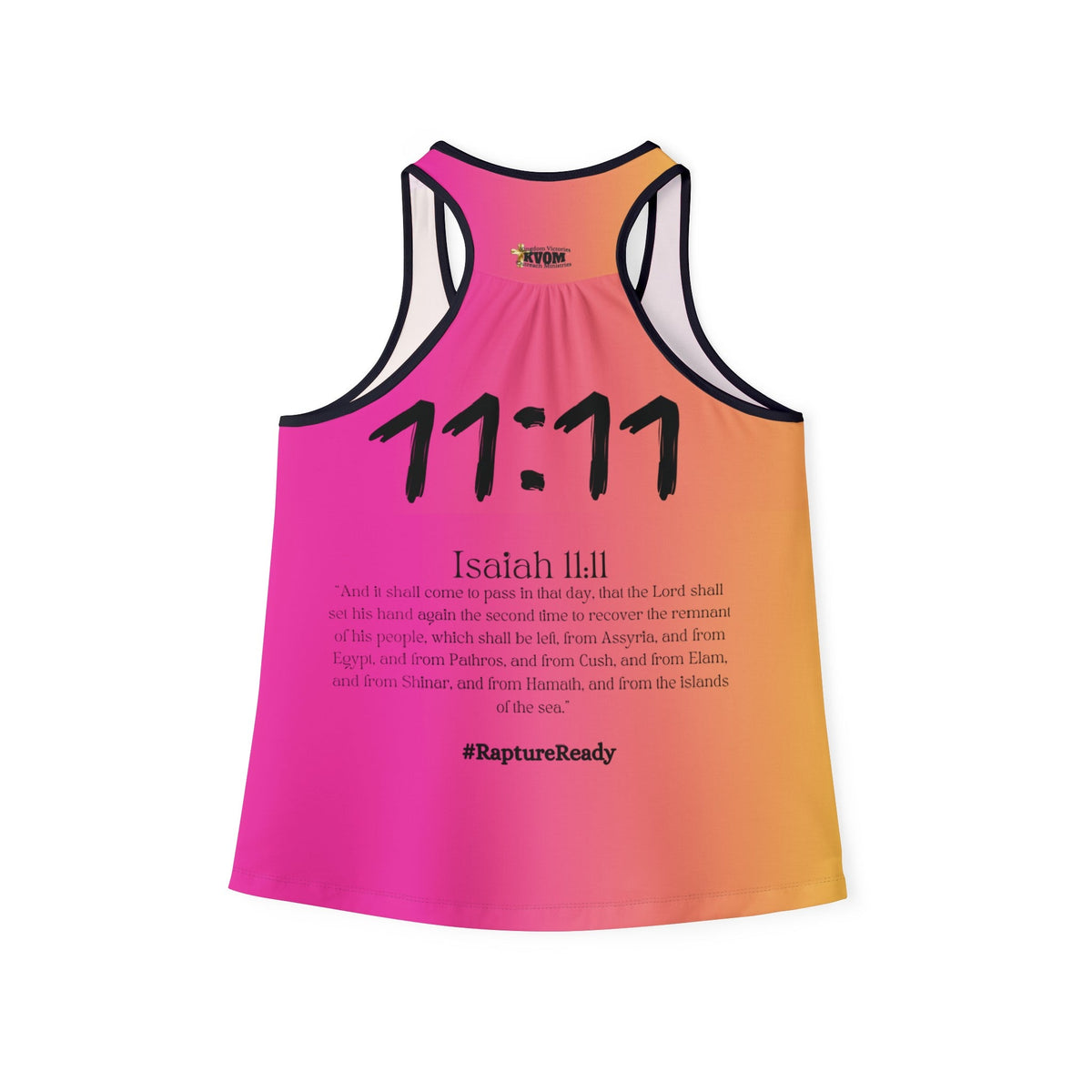 Team Jesus 11:11 Women's Tank Top Gradient Pink Orange-KVOM