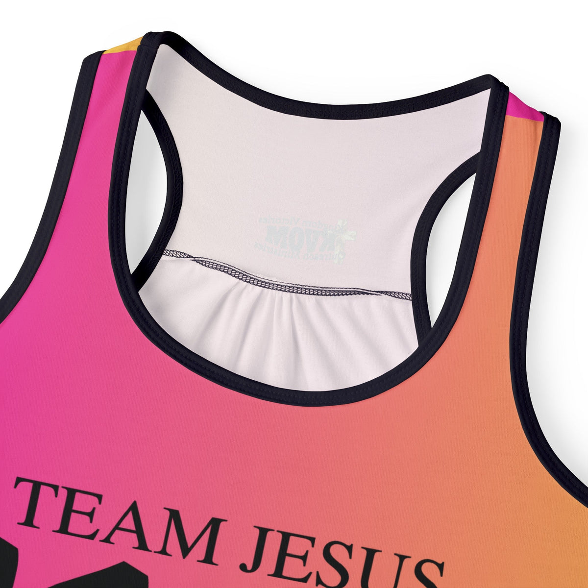 Team Jesus 11:11 Women's Tank Top Gradient Pink Orange-KVOM