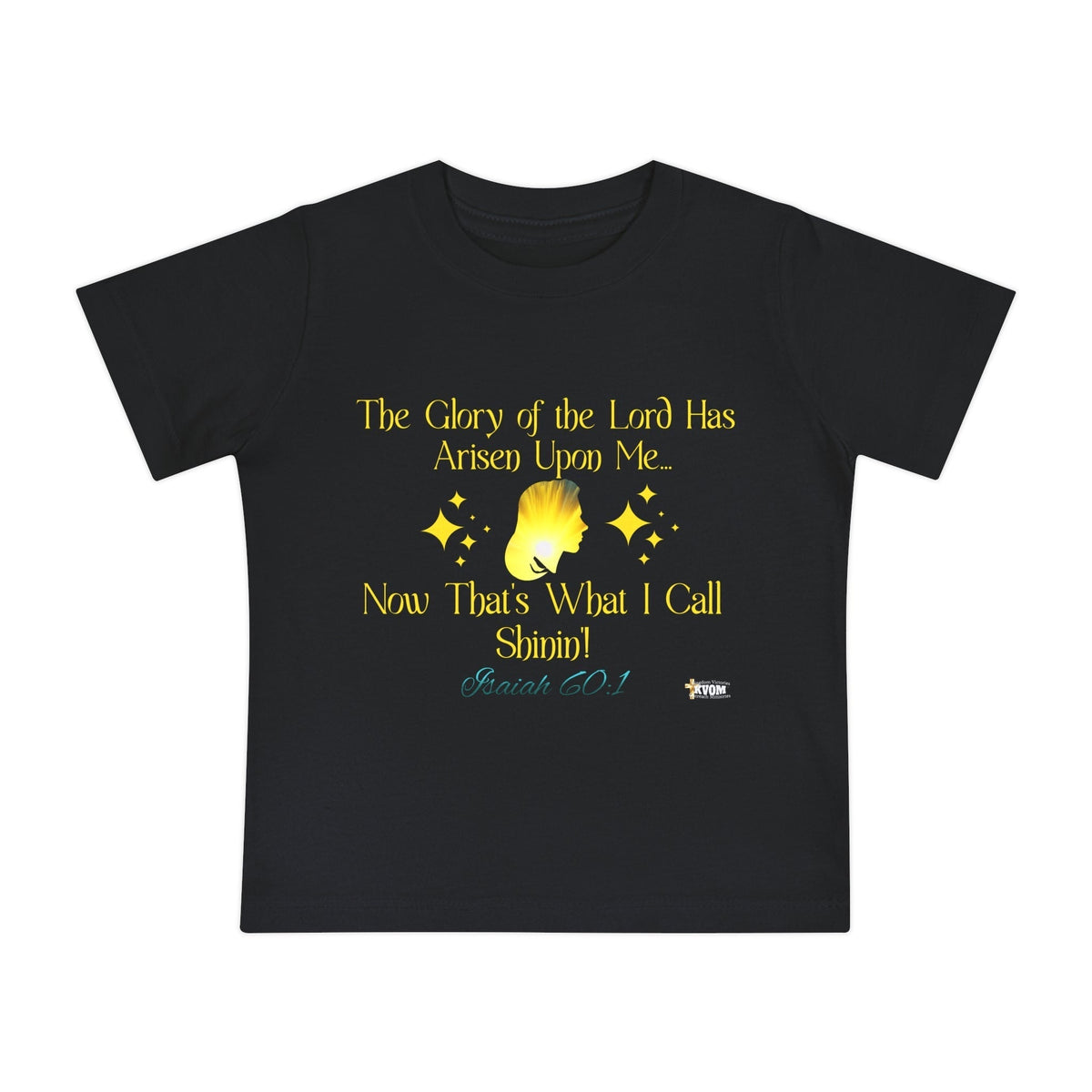 The Glory Of The Lord Baby Short Sleeve T-Shirt, Black-Children's Clothing-KVOM