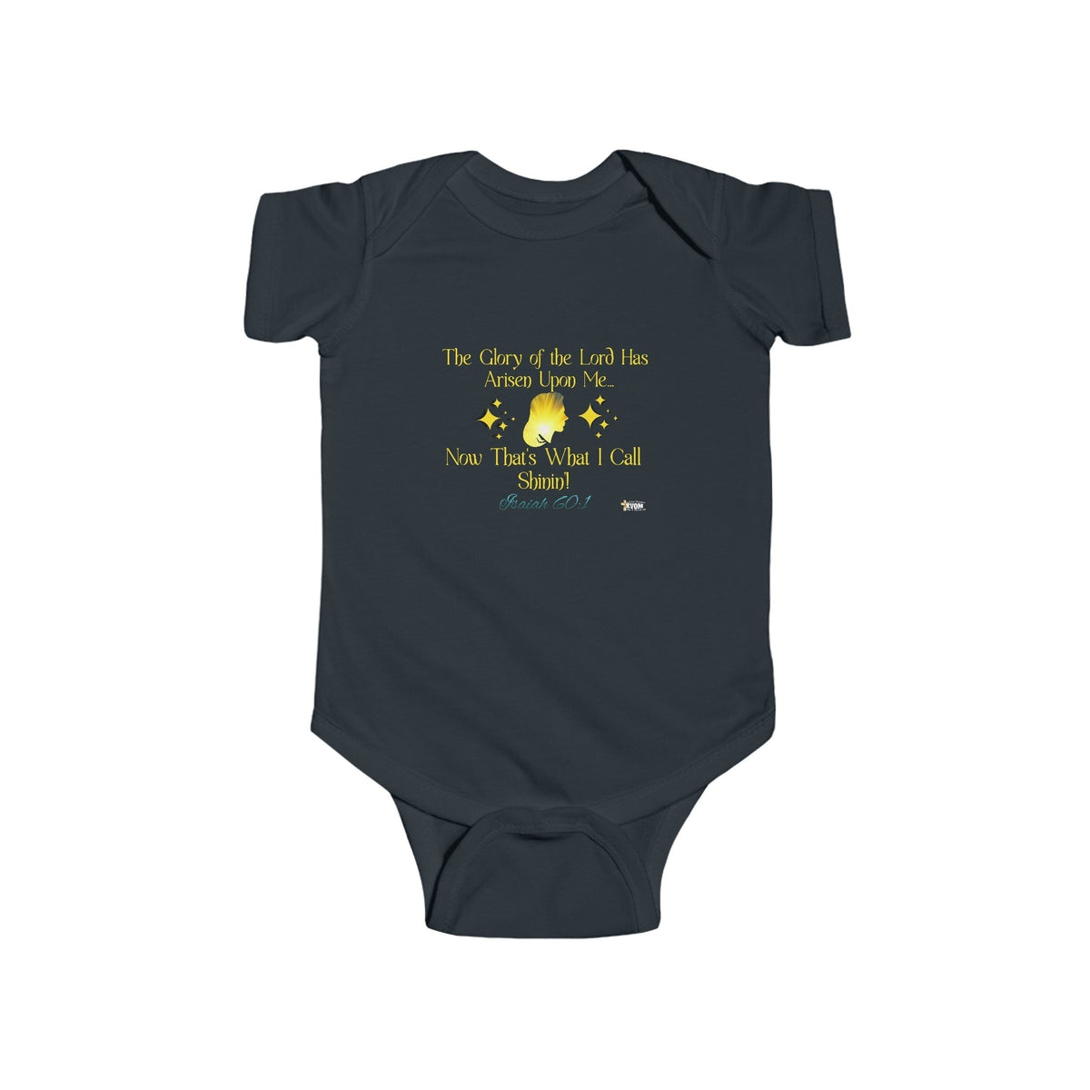 The Glory Of The Lord Infant Jersey Bodysuit, Black-Children's Clothing-KVOM