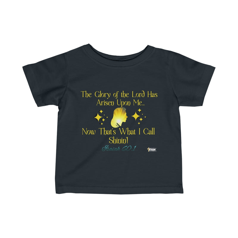 The Glory Of The Lord Infant Jersey Tee, Black-Children's Clothing-KVOM