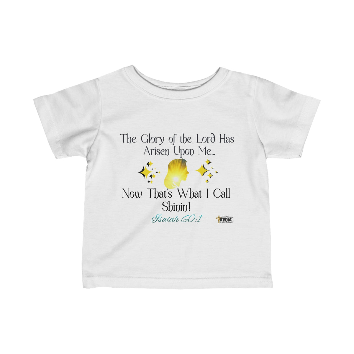 The Glory Of The Lord Infant Jersey Tee, Yellow, White-Children's Clothing-KVOM