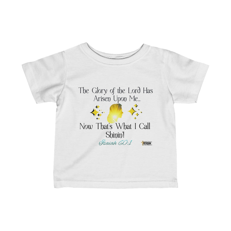 The Glory Of The Lord Infant Jersey Tee, Yellow, White-Children's Clothing-KVOM