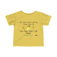 The Glory Of The Lord Infant Jersey Tee, Yellow, White-Children's Clothing-KVOM