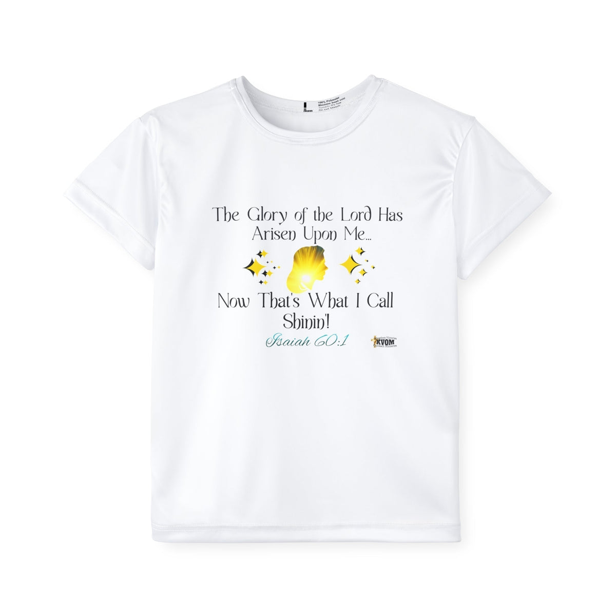 The Glory Of The Lord Kids Jersey Style T-Shirt, White-Children's Clothing-KVOM