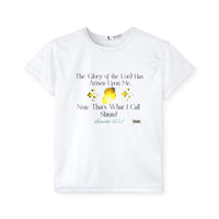 The Glory Of The Lord Kids Jersey Style T-Shirt, White-Children's Clothing-KVOM