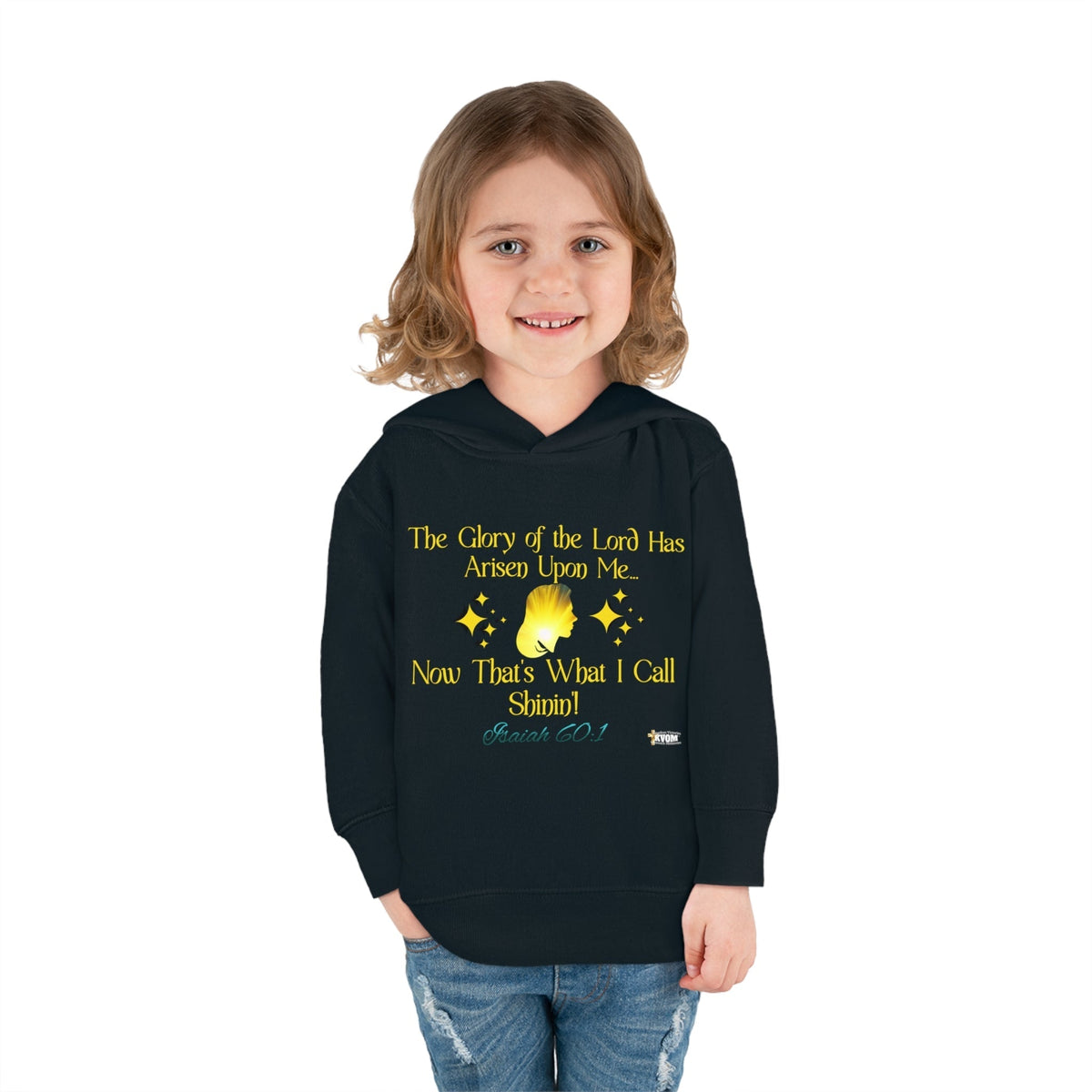 The Glory Of The Lord Toddler Pullover Hoodie, Black-Children's Clothing-KVOM