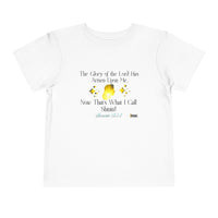 The Glory Of The Lord Toddler Short Sleeve Tee, Yellow, White-Children's Clothing-KVOM