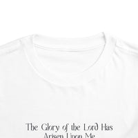 The Glory Of The Lord Toddler Short Sleeve Tee, Yellow, White-Children's Clothing-KVOM