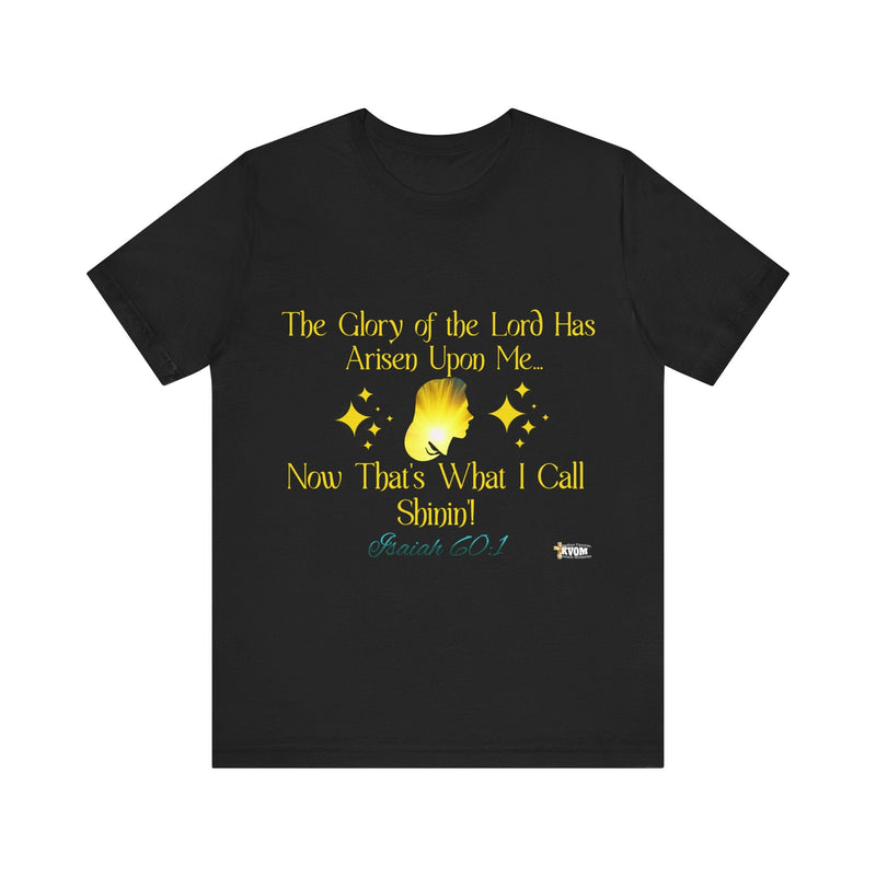 The Glory Of The Lord Unisex Jersey Style T-Shirt, Black-KVOM