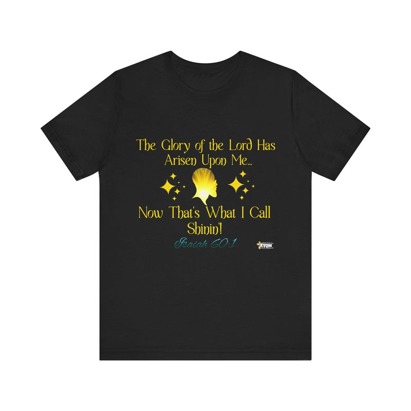 The Glory Of The Lord Unisex Jersey Style T-Shirt, Black-KVOM