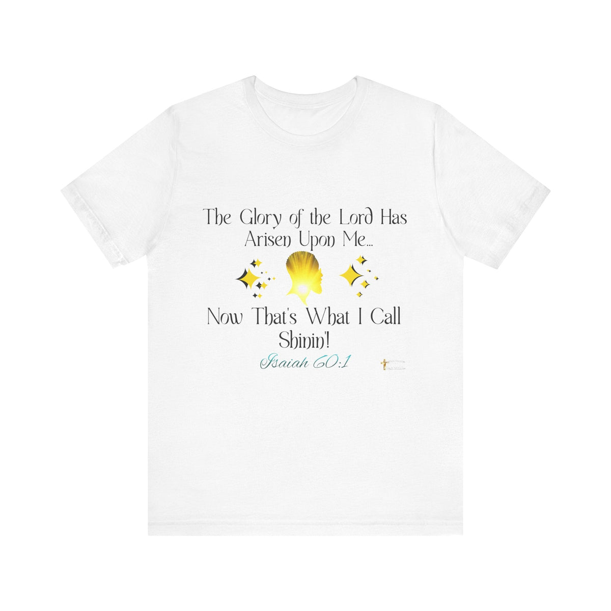 The Glory Of The Lord Unisex Jersey Style T-Shirt, Yellow,White-KVOM