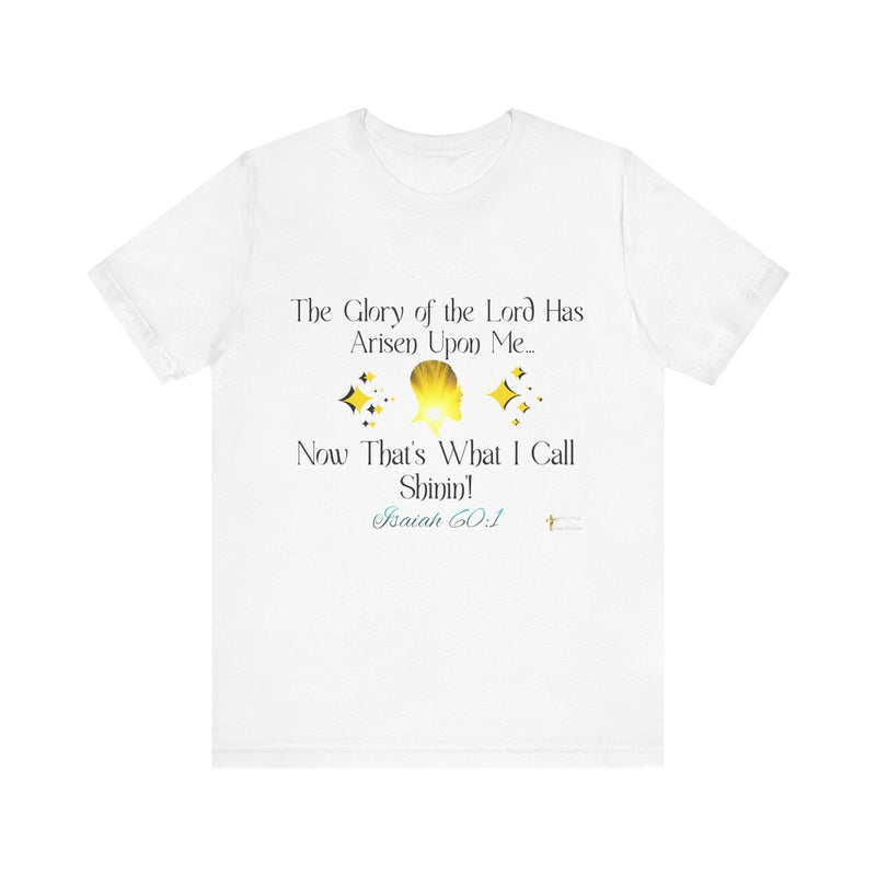 The Glory Of The Lord Unisex Jersey Style T-Shirt, Yellow,White-KVOM