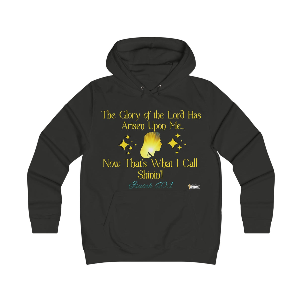 The Glory Of The Lord Women's Fitted Hoodie, Black-KVOM