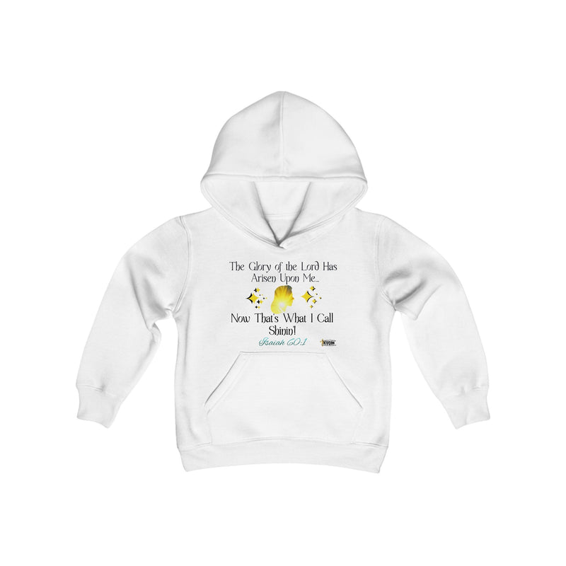 The Glory Of The Lord Youth Hoodie, Yellow, White-Children's Clothing-KVOM