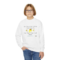 The Glory Of The Lord Youth Sweatshirt, White-Children's Clothing-KVOM