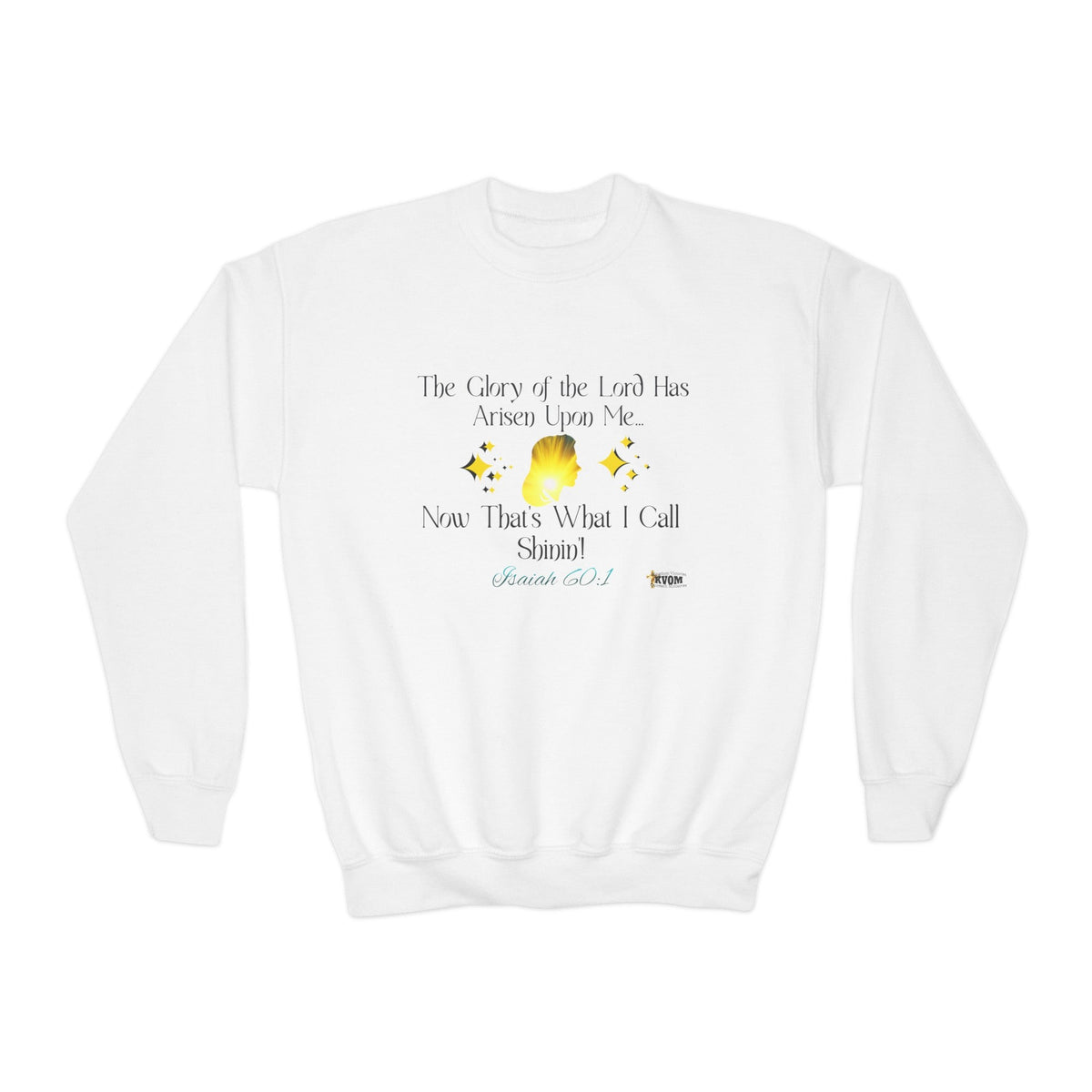 The Glory Of The Lord Youth Sweatshirt, White-Children's Clothing-KVOM