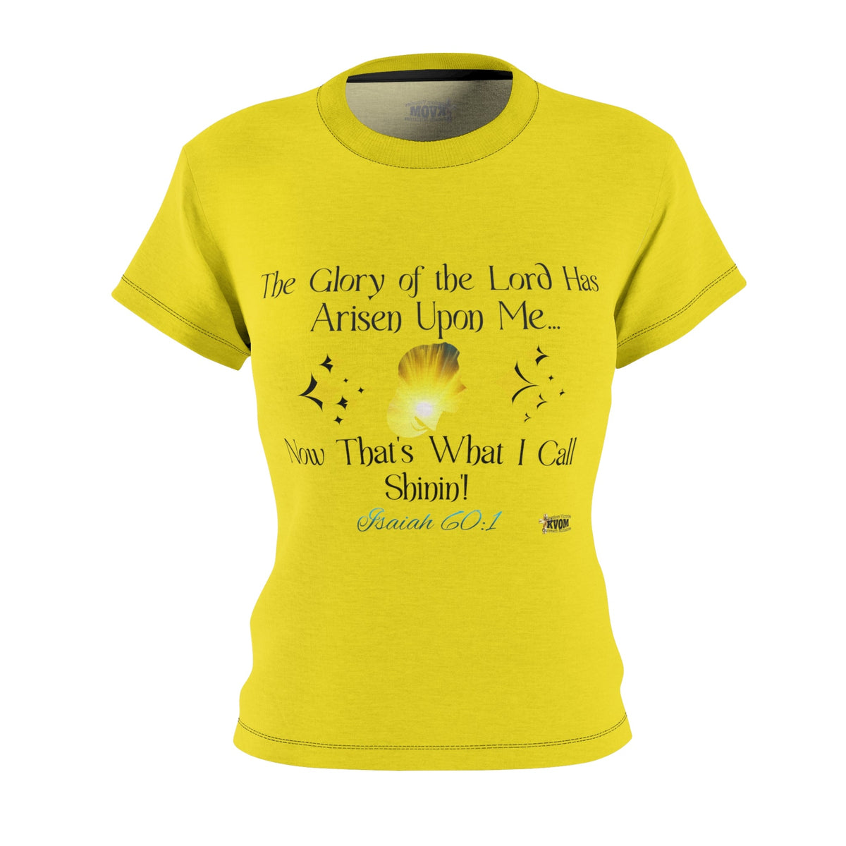 The Glory of The Lord Has Arisen Women's Fitted T-Shirt, Sun Yellow-KVOM