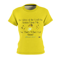 The Glory of The Lord Has Arisen Women's Fitted T-Shirt, Sun Yellow-KVOM