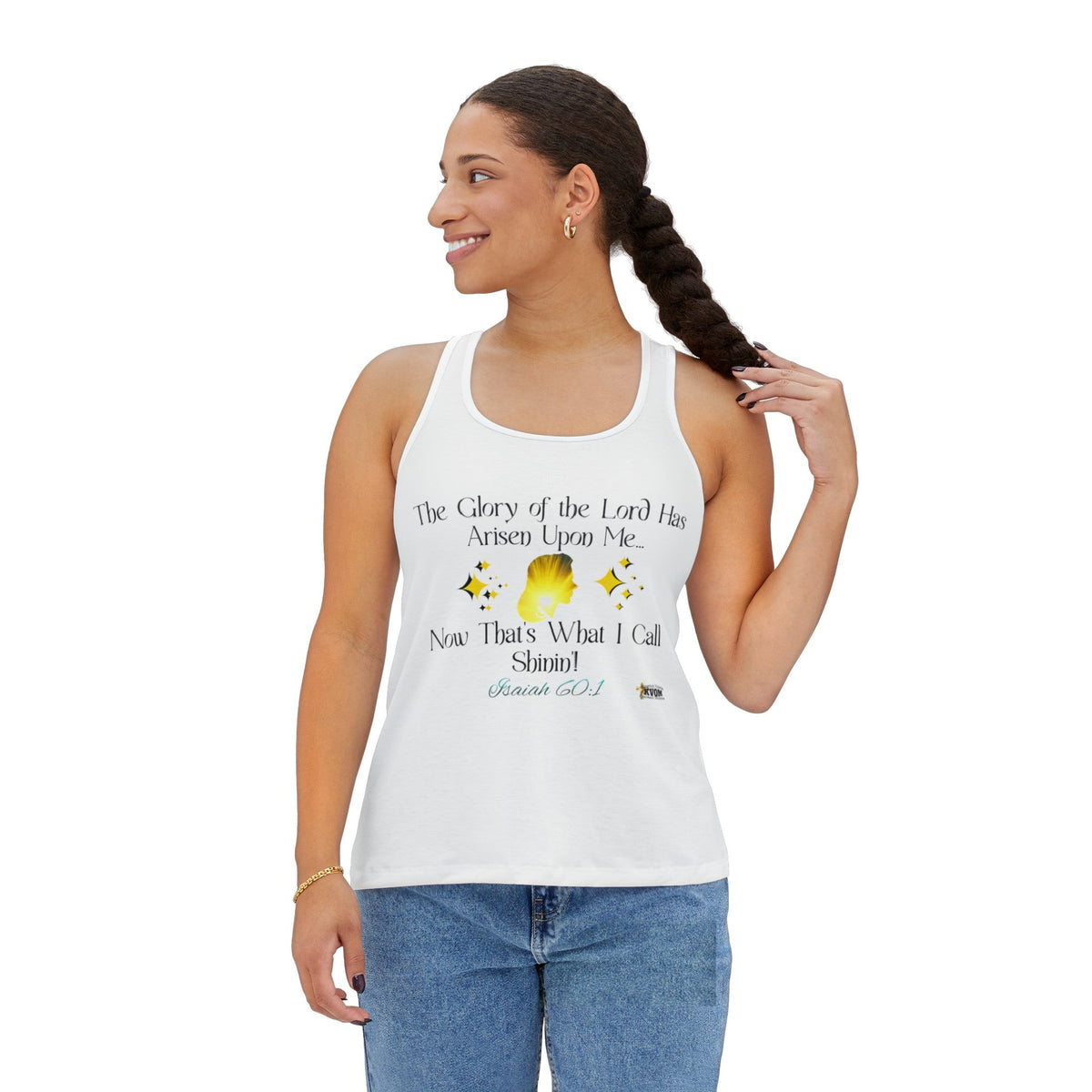 The Glory of The Lord Has Arisen Women's Tank Top, White-KVOM