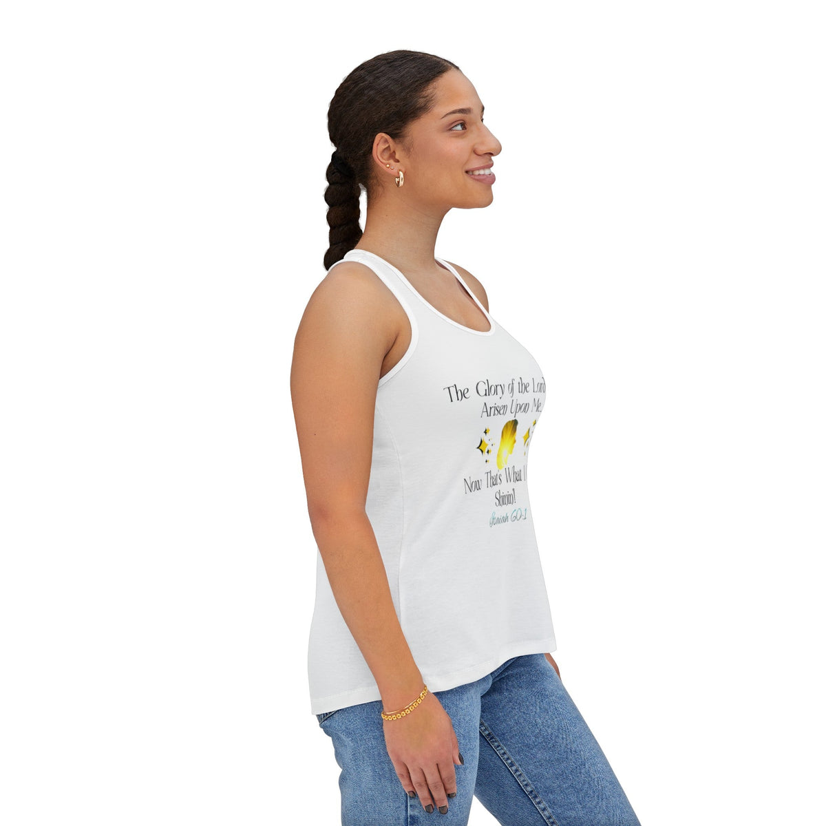 The Glory of The Lord Has Arisen Women's Tank Top, White-KVOM