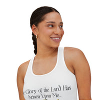 The Glory of The Lord Has Arisen Women's Tank Top, White-KVOM