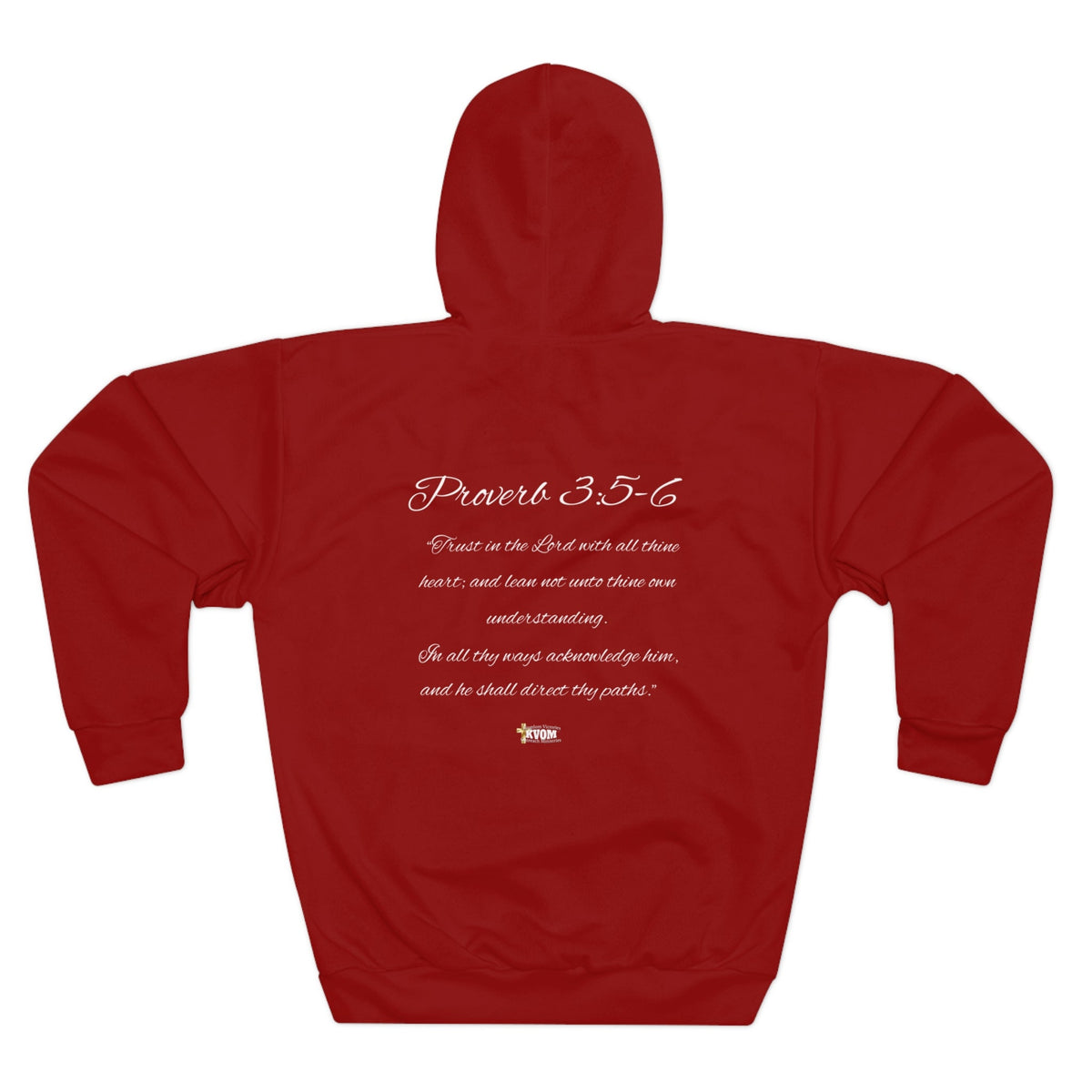 Trust God Always Unisex Pullover Hoodie, Red-KVOM; KVOM Christian Clothing; #1 Christian Clothing Store in the Nation