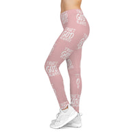 Trust God Always Women's Casual Leggings, Pink-KVOM; KVOM Christian Clothing; #1 Christian Clothing Store in the Nation