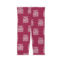 Trust God Always Women’s Mid-Length Leggings, Berry-KVOM; KVOM Christian Clothing; #1 Christian Clothing Store in the Nation