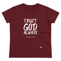 Trust God Always Women's Soft Style Tee-KVOM; KVOM Christian Clothing; #1 Christian Clothing Store in the Nation