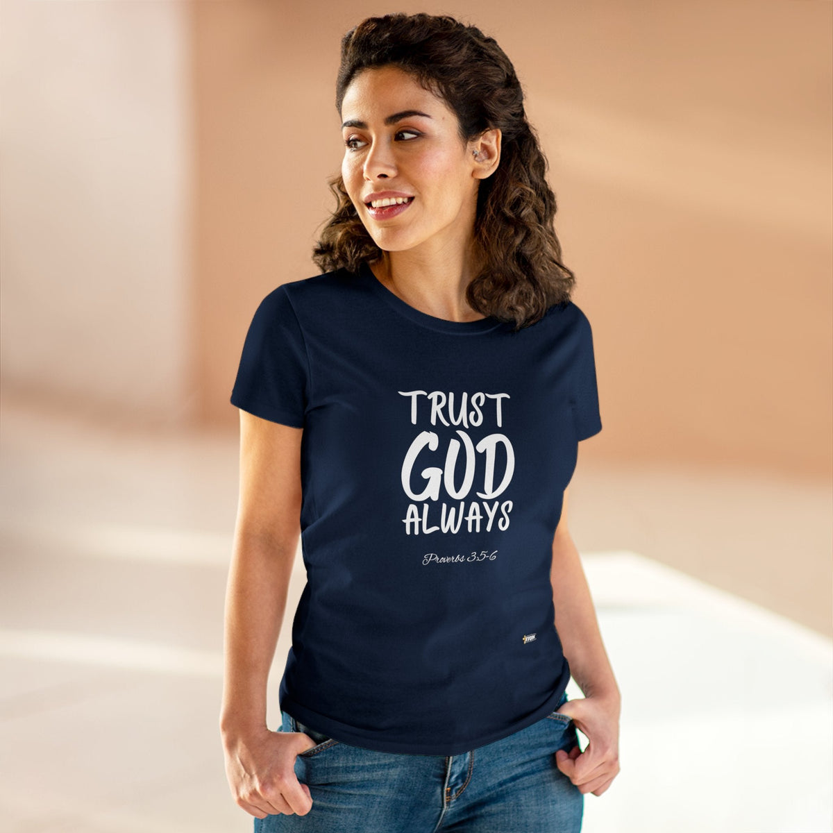 Trust God Always Women's Soft Style Tee-KVOM; KVOM Christian Clothing; #1 Christian Clothing Store in the Nation