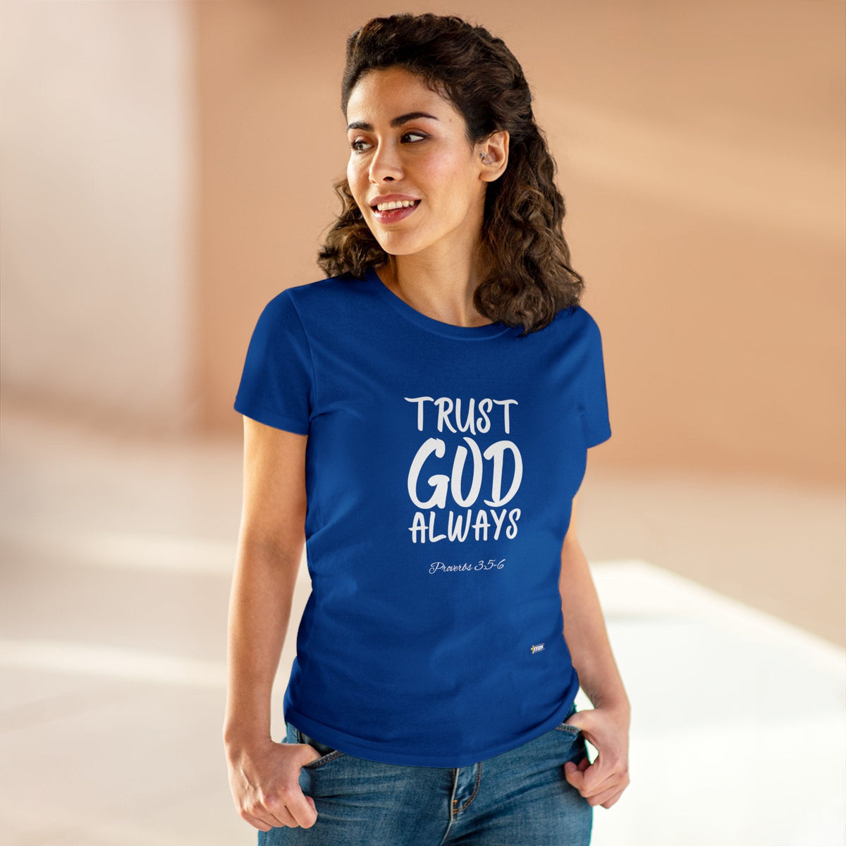 Trust God Always Women's Soft Style Tee-KVOM; KVOM Christian Clothing; #1 Christian Clothing Store in the Nation