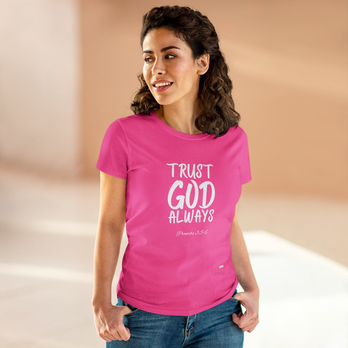 Trust God Always Women's Soft Style Tee-KVOM; KVOM Christian Clothing; #1 Christian Clothing Store in the Nation