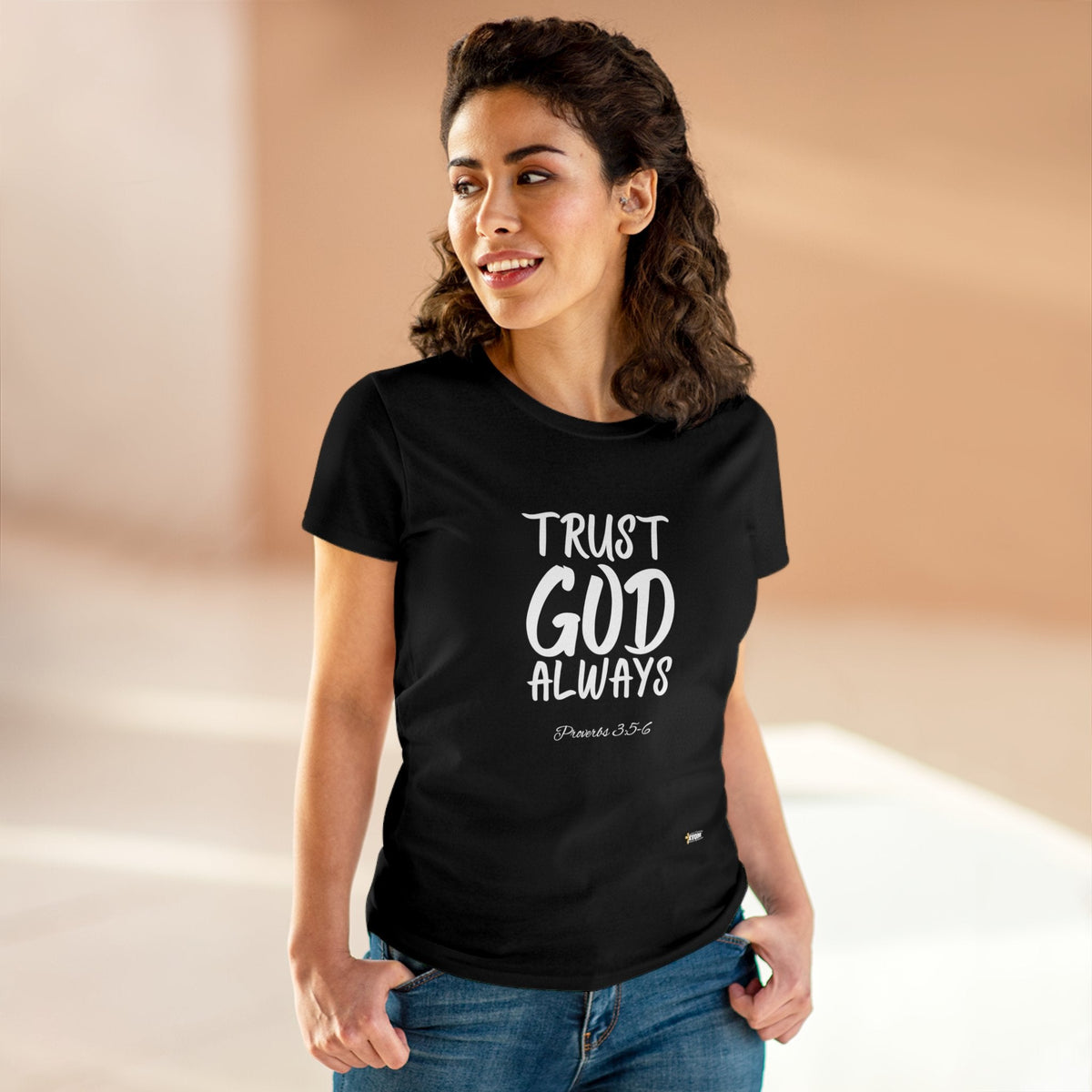 Trust God Always Women's Soft Style Tee-KVOM; KVOM Christian Clothing; #1 Christian Clothing Store in the Nation