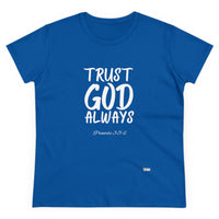 Trust God Always Women's Soft Style Tee-KVOM; KVOM Christian Clothing; #1 Christian Clothing Store in the Nation