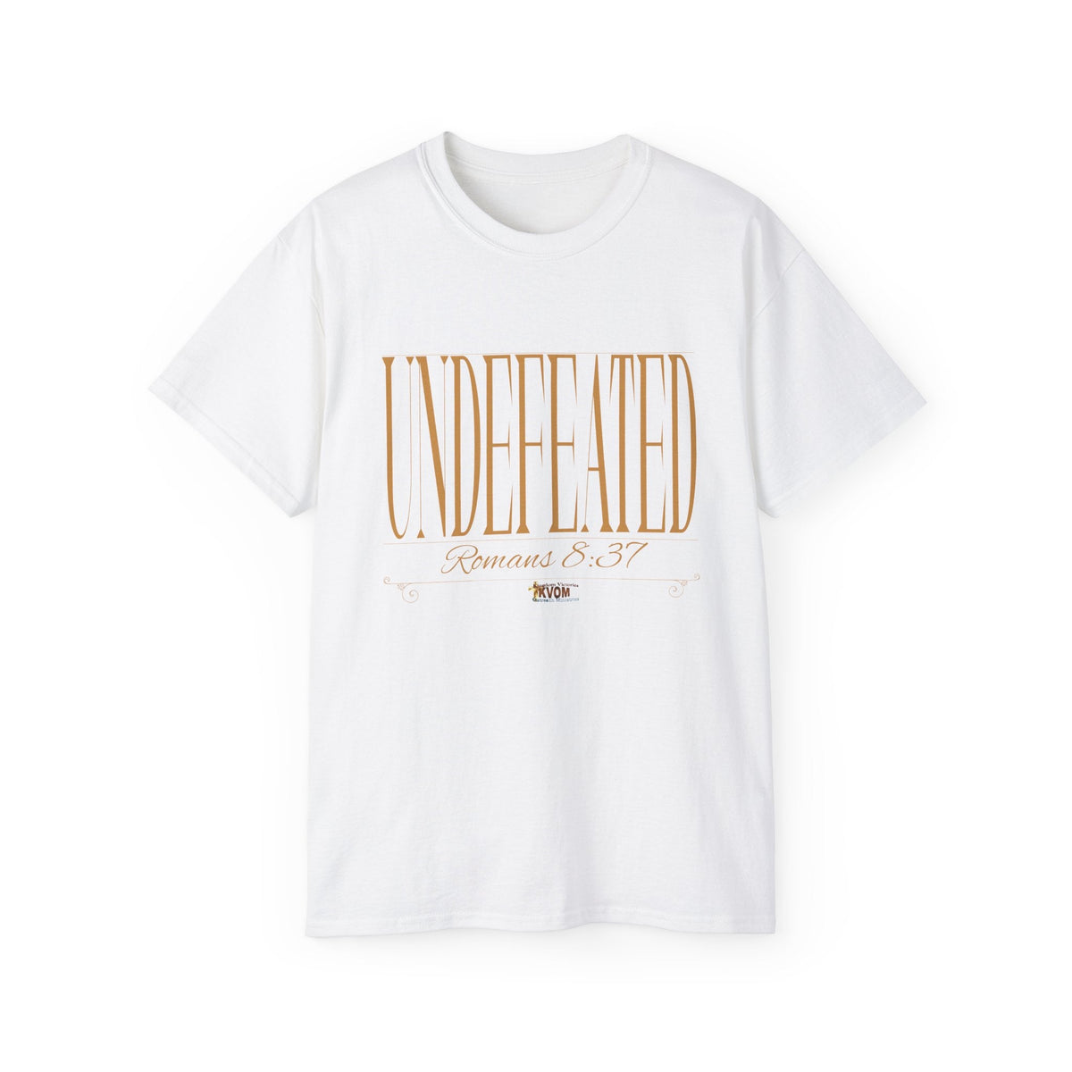 UNDEFEATED "Stretched" Unisex T-Shirt, Black, White, Gold Print-KVOM