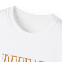 UNDEFEATED "Stretched" Unisex T-Shirt, Black, White, Gold Print-KVOM