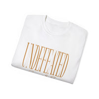 UNDEFEATED "Stretched" Unisex T-Shirt, Black, White, Gold Print-KVOM